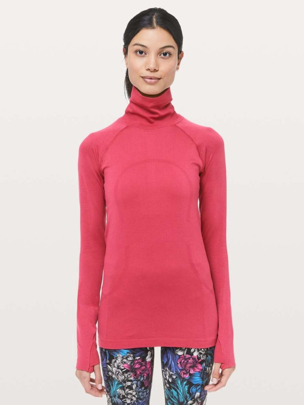 Lululemon Women's Swiftly Speed Turtleneck - Pink/Violet